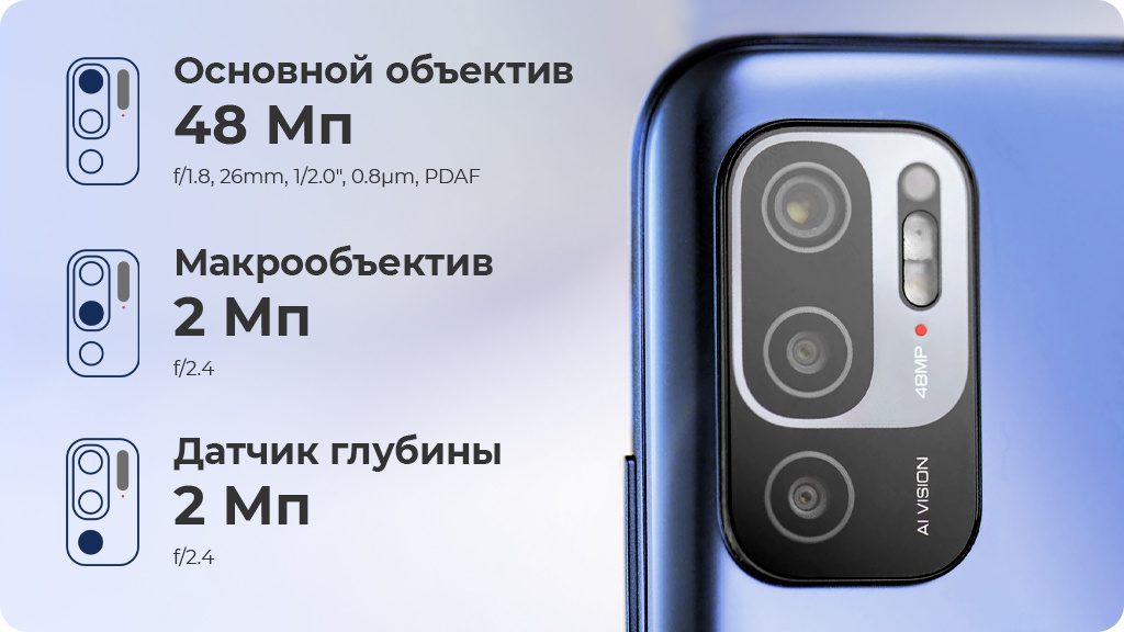 Xiaomi Redmi Note 10 5G 6/128Gb Голубой Global Version